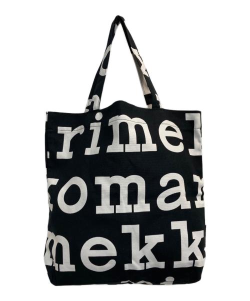 marimekko（マリメッコ）marimekko (マリメッコ) NOTKO LOGO トートバッグ ブラックの古着・服飾アイテム