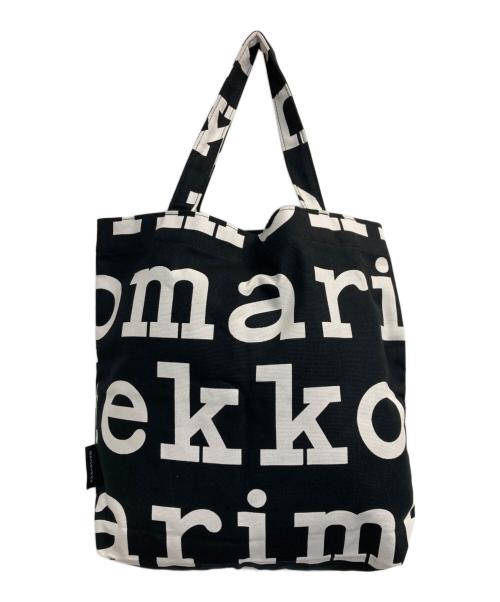 marimekko（マリメッコ）marimekko (マリメッコ) NOTKO LOGO トートバッグ ブラックの古着・服飾アイテム