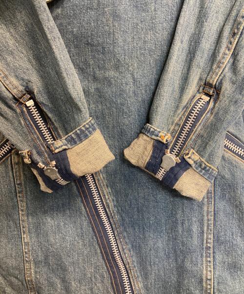 Hysteric Glamour（ヒステリックグラマー）Hysteric Glamour (ヒステリックグラマー) デザインデニムライダースジャケット インディゴ サイズ:ＦＲＥＥの古着・服飾アイテム