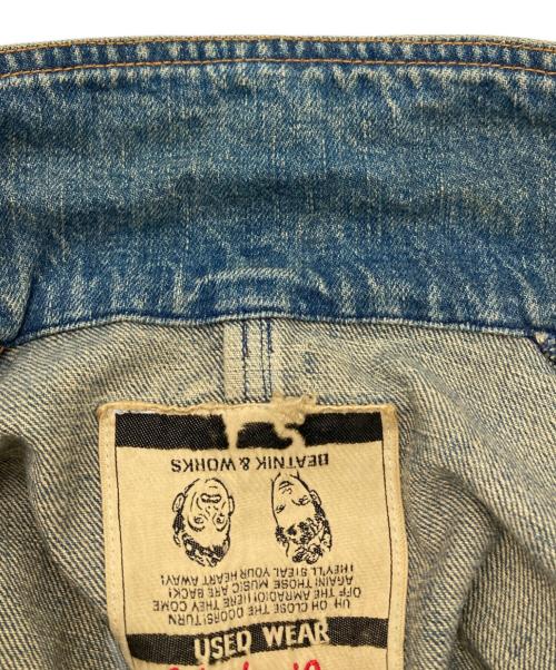 Hysteric Glamour（ヒステリックグラマー）Hysteric Glamour (ヒステリックグラマー) デザインデニムライダースジャケット インディゴ サイズ:ＦＲＥＥの古着・服飾アイテム