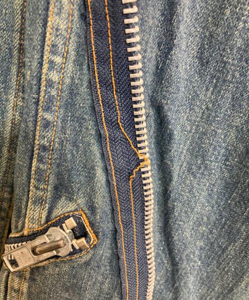 Hysteric Glamour（ヒステリックグラマー）Hysteric Glamour (ヒステリックグラマー) デザインデニムライダースジャケット インディゴ サイズ:ＦＲＥＥの古着・服飾アイテム