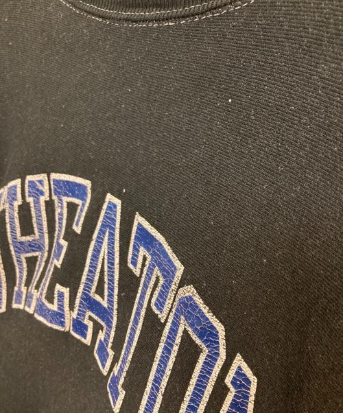Champion REVERSE WEAVE（チャンピオン リバース ウィーブ）Champion REVERSE WEAVE (チャンピオン リバース ウィーブ) WHEATON ホワイトステッチクルーネックスウェット ブラック サイズ:XXLの古着・服飾アイテム