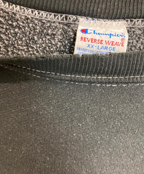 Champion REVERSE WEAVE（チャンピオン リバース ウィーブ）Champion REVERSE WEAVE (チャンピオン リバース ウィーブ) WHEATON ホワイトステッチクルーネックスウェット ブラック サイズ:XXLの古着・服飾アイテム