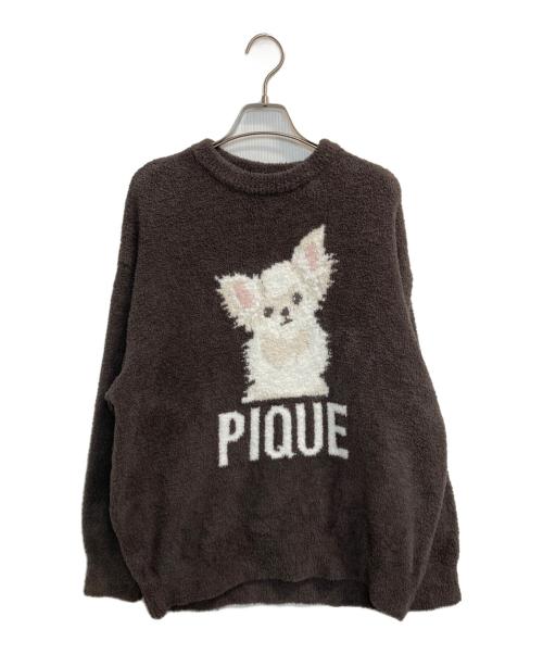 gelato pique（ジェラートピケ）gelato pique (ジェラートピケ) シュナウザージャガードプルオーバー ブラウン サイズ:Ｆの古着・服飾アイテム