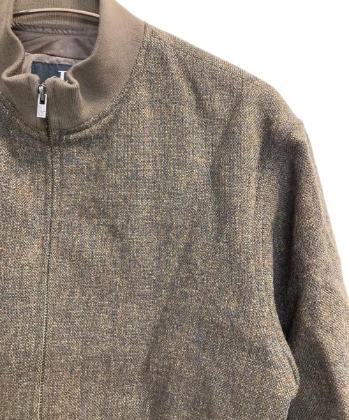 Calvin Klein（カルバンクライン）Calvin Klein (カルバンクライン) ウールツイードブルゾン カーキ サイズ:Ｌの古着・服飾アイテム