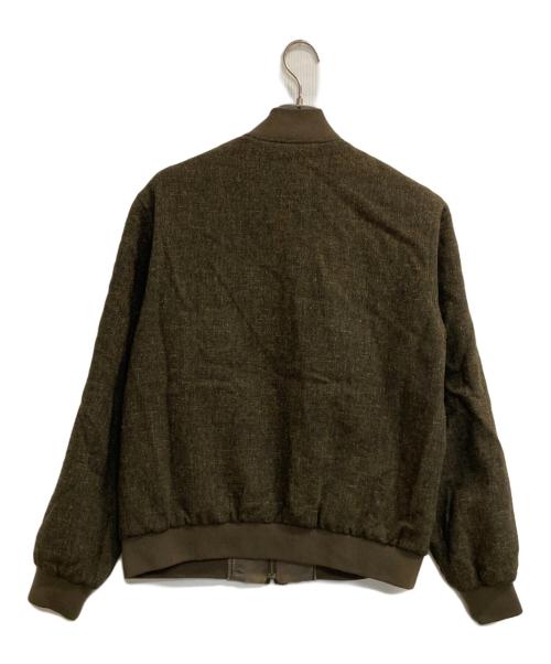 Calvin Klein（カルバンクライン）Calvin Klein (カルバンクライン) ウールツイードブルゾン カーキ サイズ:Ｌの古着・服飾アイテム