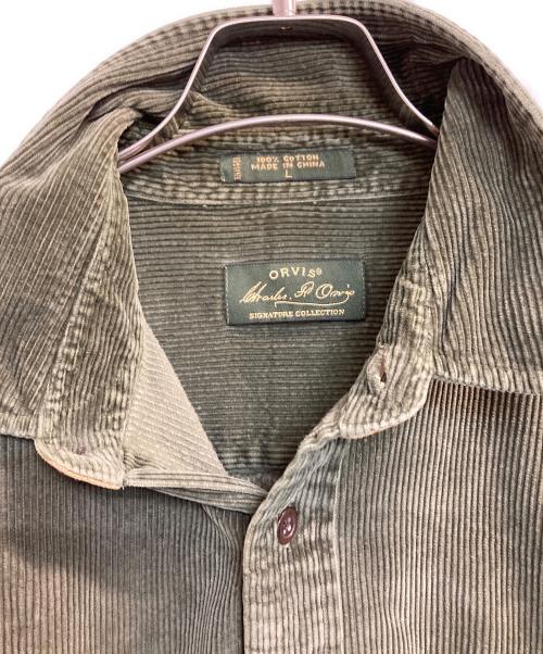 orvis（オービス）orvis (オービス) エルボーパッチコーデュロイシャツ グリーン サイズ:Ⅼの古着・服飾アイテム