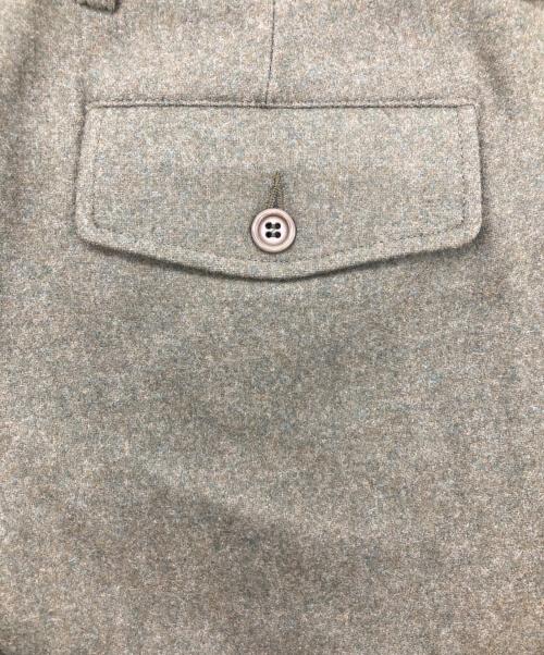 MIU MIU（ミュウミュウ）MIU MIU (ミュウミュウ) ワイドウールパンツ グリーン サイズ:38の古着・服飾アイテム