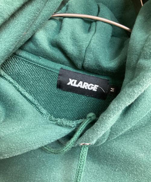 X-LARGE（エクストララージ）X-LARGE (エクストララージ) ロゴプルオーバーパーカー グリーン サイズ:Ｍの古着・服飾アイテム