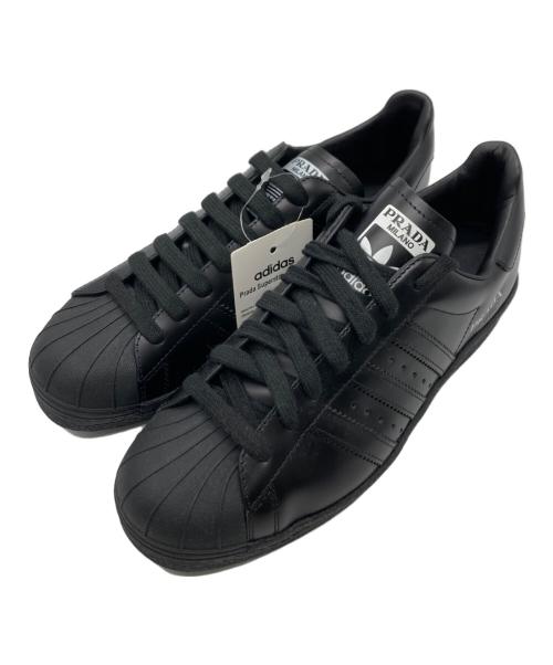 adidas（アディダス）adidas (アディダス) PRADA (プラダ) コラボ Superstar ローカットスニーカー ブラック サイズ:US 7 1/2 未使用品の古着・服飾アイテム