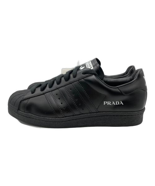 adidas（アディダス）adidas (アディダス) PRADA (プラダ) コラボ Superstar ローカットスニーカー ブラック サイズ:US 7 1/2 未使用品の古着・服飾アイテム