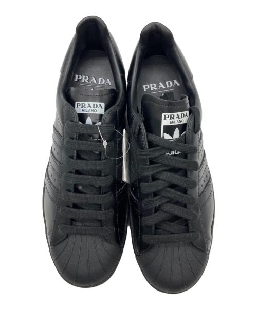 adidas（アディダス）adidas (アディダス) PRADA (プラダ) コラボ Superstar ローカットスニーカー ブラック サイズ:US 7 1/2 未使用品の古着・服飾アイテム