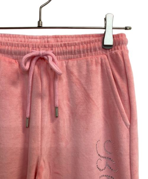 BLACK PINK（ブラックピンク）BLACK PINK (ブラックピンク) ラインストーンベロアパンツ ピンク サイズ:Mの古着・服飾アイテム