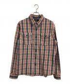 RRLダブルアールエル）の古着「チェックネルシャツ」｜ネイビー×レッド