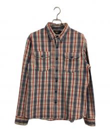 RRL（ダブルアールエル）の古着「チェックネルシャツ」｜ネイビー×レッド