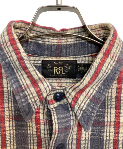 RRL（ダブルアールエル）RRL (ダブルアールエル) チェックネルシャツ ネイビー×レッド サイズ:Lの古着・服飾アイテム