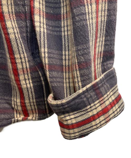 RRL（ダブルアールエル）RRL (ダブルアールエル) チェックネルシャツ ネイビー×レッド サイズ:Lの古着・服飾アイテム