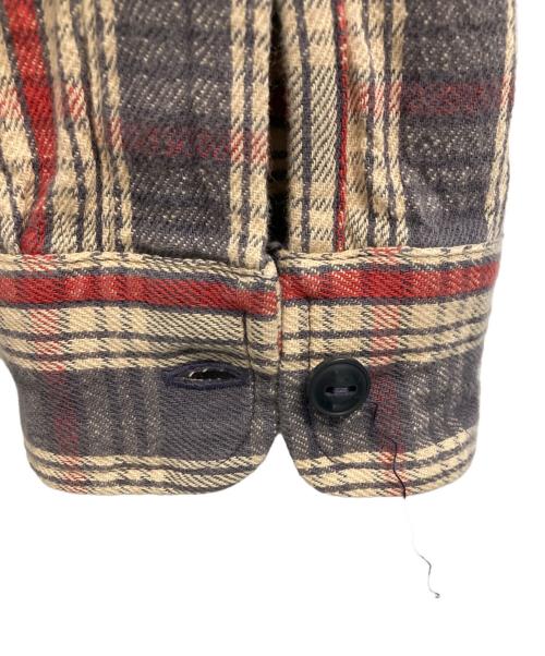 RRL（ダブルアールエル）RRL (ダブルアールエル) チェックネルシャツ ネイビー×レッド サイズ:Lの古着・服飾アイテム
