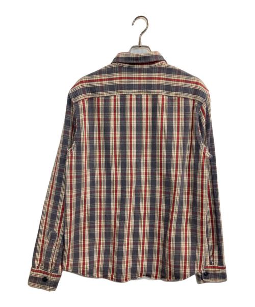 RRL（ダブルアールエル）RRL (ダブルアールエル) チェックネルシャツ ネイビー×レッド サイズ:Lの古着・服飾アイテム