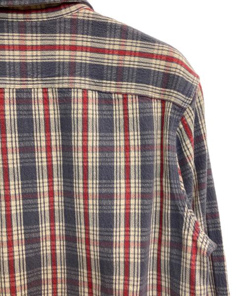RRL（ダブルアールエル）RRL (ダブルアールエル) チェックネルシャツ ネイビー×レッド サイズ:Lの古着・服飾アイテム