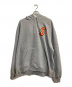 SUPREMEシュプリーム）の古着「25SS S LOGO HOODED SWEATSHIRT」｜グレー×オレンジ