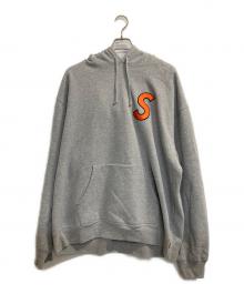 SUPREME（シュプリーム）の古着「25SS S LOGO HOODED SWEATSHIRT」｜グレー×オレンジ
