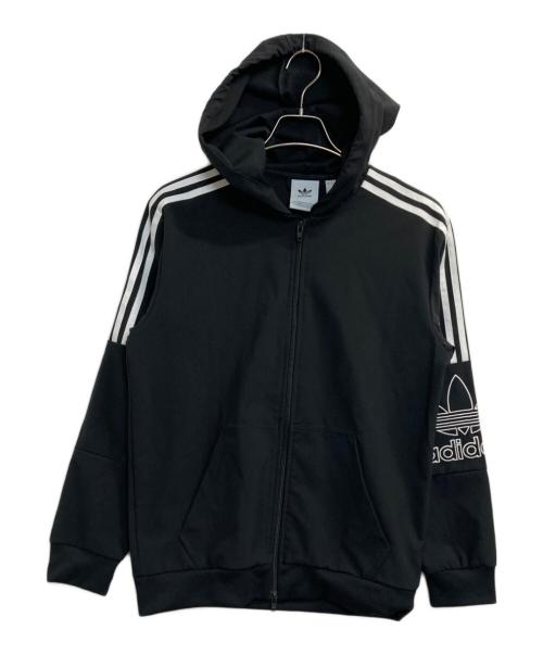 adidas（アディダス）adidas (アディダス) OUTLINE FZ HOODIE ブラック サイズ:Ｍの古着・服飾アイテム
