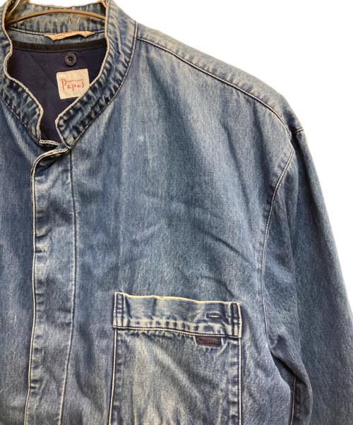 PAPAS（パパス）PAPAS (パパス) デニムカバーオール インディゴ サイズ:Ｍの古着・服飾アイテム
