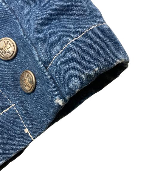 PAPAS（パパス）PAPAS (パパス) デニムダッフルコート インディゴ サイズ:48の古着・服飾アイテム