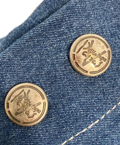 PAPAS（パパス）PAPAS (パパス) デニムダッフルコート インディゴ サイズ:48の古着・服飾アイテム