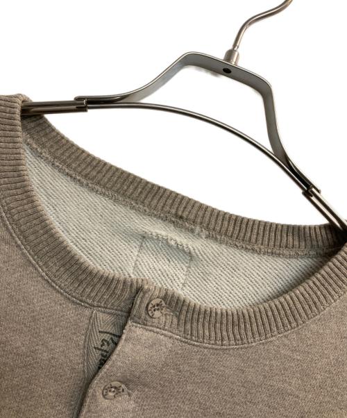 PAPAS（パパス）PAPAS (パパス) ヘンリーネックスウェット ブラウン サイズ:48の古着・服飾アイテム