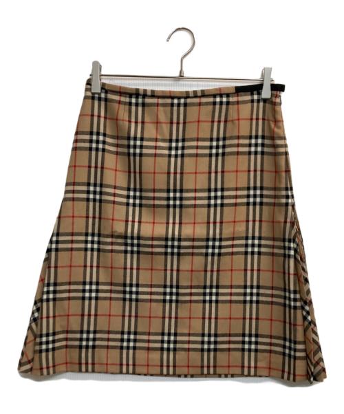 Burberry's（バーバリーズ）Burberry's (バーバリーズ) ノヴァチェックフレアミニスカート ベージュ サイズ:38の古着・服飾アイテム