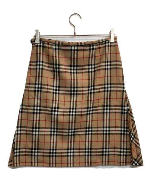Burberry's（バーバリーズ）Burberry's (バーバリーズ) ノヴァチェックフレアミニスカート ベージュ サイズ:38の古着・服飾アイテム