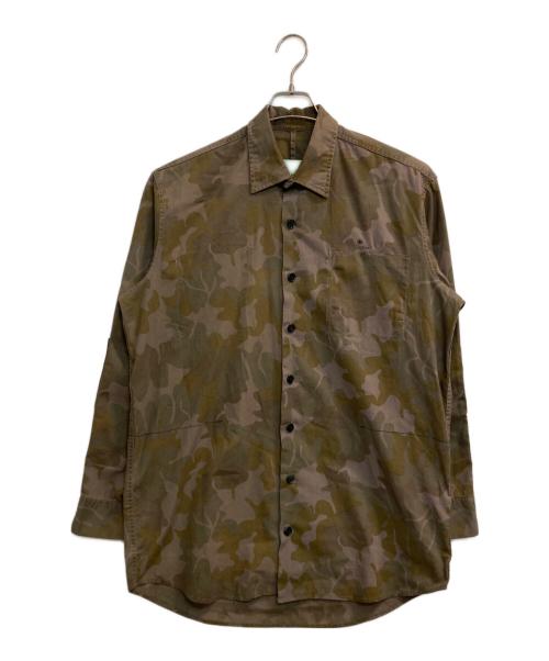 OAMC（オーエーエムシー）OAMC (オーエーエムシー) Camo Re:Work Romanian Shirt 'Lilac' ブラウン×カーキ サイズ:記載なし(実寸サイズ参考)の古着・服飾アイテム