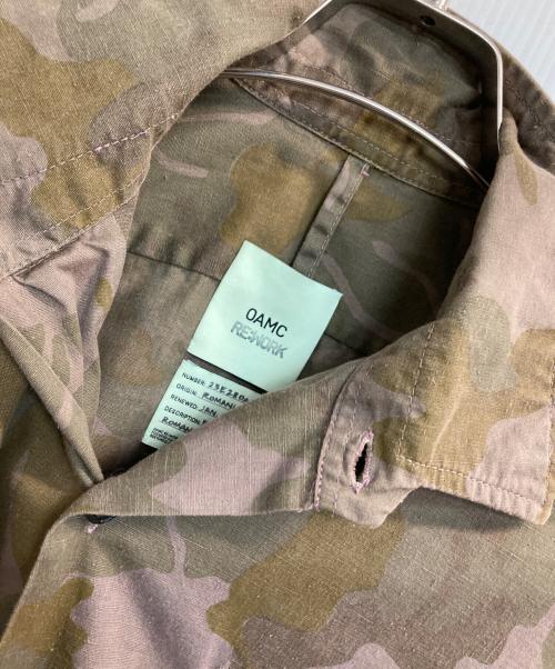 OAMC（オーエーエムシー）OAMC (オーエーエムシー) Camo Re:Work Romanian Shirt 'Lilac' ブラウン×カーキ サイズ:記載なし(実寸サイズ参考)の古着・服飾アイテム