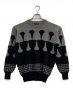 Christian Dior MONSIEURクリスチャンディオールムッシュ）の古着「千鳥柄ニット」｜ブラック×グレー