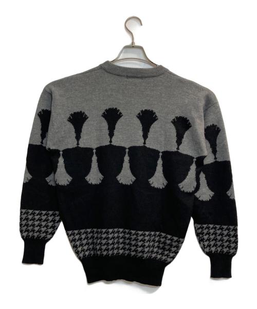 Christian Dior MONSIEUR（クリスチャンディオールムッシュ）Christian Dior MONSIEUR (クリスチャンディオールムッシュ) 千鳥柄ニット ブラック×グレー サイズ:Ｍの古着・服飾アイテム