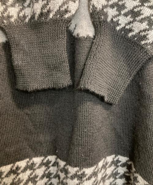 Christian Dior MONSIEUR（クリスチャンディオールムッシュ）Christian Dior MONSIEUR (クリスチャンディオールムッシュ) 千鳥柄ニット ブラック×グレー サイズ:Ｍの古着・服飾アイテム