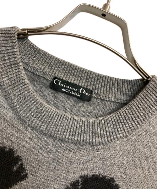 Christian Dior MONSIEUR（クリスチャンディオールムッシュ）Christian Dior MONSIEUR (クリスチャンディオールムッシュ) 千鳥柄ニット ブラック×グレー サイズ:Ｍの古着・服飾アイテム