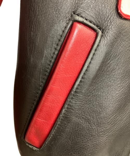 VANSON（バンソン）VANSON (バンソン) レーシングレザージャケット ブラック×レッド サイズ:38の古着・服飾アイテム