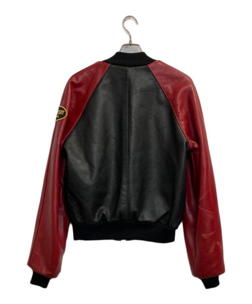 VANSON（バンソン）VANSON (バンソン) レーシングレザージャケット ブラック×レッド サイズ:38の古着・服飾アイテム