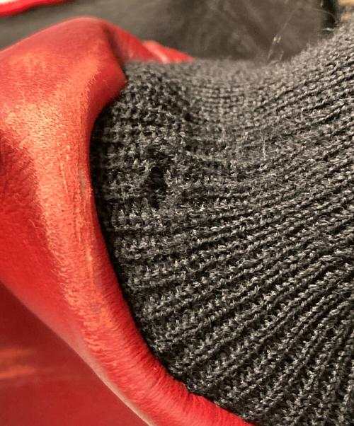 VANSON（バンソン）VANSON (バンソン) レーシングレザージャケット ブラック×レッド サイズ:38の古着・服飾アイテム