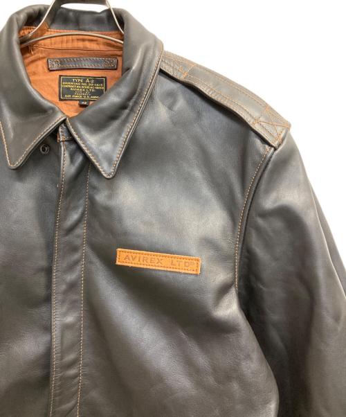 AVIREX（アヴィレックス）AVIREX (アヴィレックス) ホースハイドA-2レザージャケット ダークブラウン サイズ:42の古着・服飾アイテム