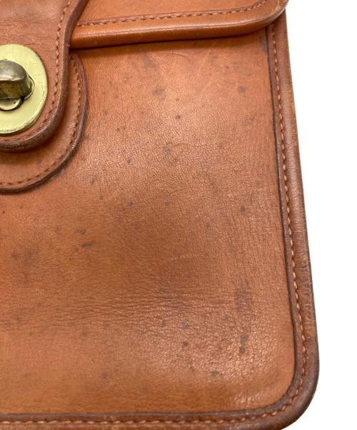 COACH（コーチ）COACH (コーチ) クラブタンレザーターンロックショルダーバッグ ブラウンの古着・服飾アイテム