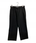 MARKAWAREマーカウェア）の古着「ORGANIC WOOL SURVIVAL CLOTH WIDE CARPENTER TROUSERS」｜ブラック