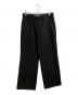MARKAWARE（マーカウェア）の古着「ORGANIC WOOL SURVIVAL CLOTH WIDE CARPENTER TROUSERS」｜ブラック