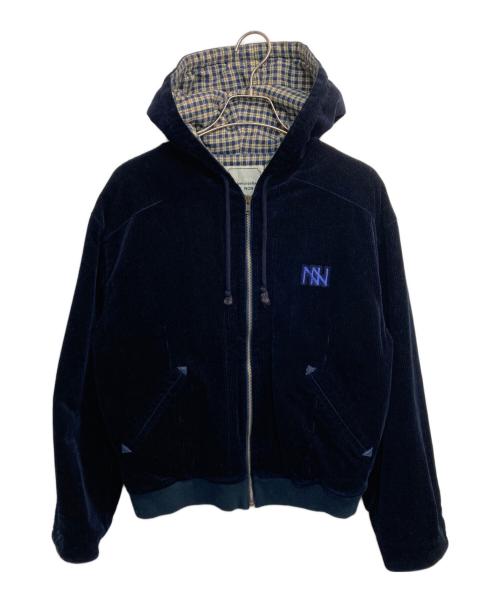 Mademoiselle NON NON（マドモアゼルノンノン）Mademoiselle NON NON (マドモアゼルノンノン) コーデュロイジップパーカー ネイビー サイズ:-の古着・服飾アイテム