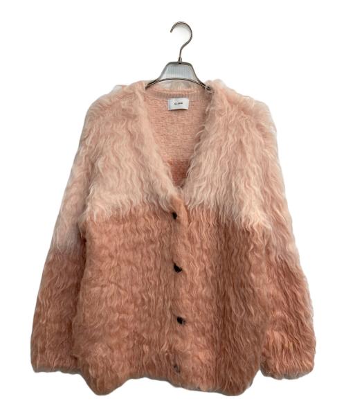 CLANE（クラネ）CLANE (クラネ) BI COLOR SHAGGY KNIT CARDIGAN ピンク サイズ:2の古着・服飾アイテム