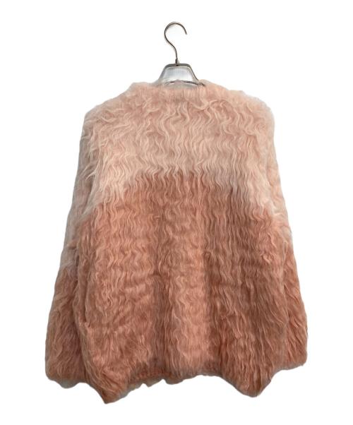 CLANE（クラネ）CLANE (クラネ) BI COLOR SHAGGY KNIT CARDIGAN ピンク サイズ:2の古着・服飾アイテム
