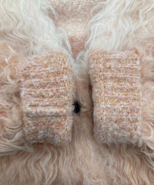 CLANE（クラネ）CLANE (クラネ) BI COLOR SHAGGY KNIT CARDIGAN ピンク サイズ:2の古着・服飾アイテム